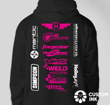 Load image into Gallery viewer, Justified Proformance Black &amp; Pink Hoody
