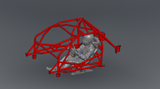 S13 Road Race Spec – Non-Gutted X Door Bar Roll Cage